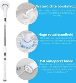 Elektrische Scrubber - Veelzijdige Schrobborstel - Elektrische Schoonmaakborstel - Binnen En Buiten Schoonmaken 11 Elektrische Scrubber - Veelzijdige Schrobborstel - Elektrische Schoonmaakborstel - Binnen En Buiten Schoonmaken -Levensproducten 1099x1200 2