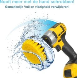 Kibani 9 Delige Borstelset Voor Boormachine - Wit, Rood, Geel - Voor Wielen, Tapijt, Bekleding, Beton En Steen | Schrobborstel – Boorborstel – Schuurborstel - Borstel Boormachine – Schoonmaakborstel – Reinigingsborstel – Tapijtreiniger - Borstelset -Levensproducten 1178x1200 5