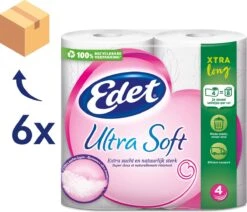 Edet Ultra Soft Xtra Long 4-laags Toiletpapier - 24 = 48 Rollen -Levensproducten 1200x1029 1