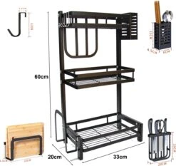 Chefs Cuisine Kruidenrek - Kruidenrek Staand - Keukenrek - Aanrecht Organiser - Bureau Organizer - Keuken Organizers - Roestvrij Staal 11 Chefs Cuisine Kruidenrek - Kruidenrek Staand - Keukenrek - Aanrecht Organiser - Bureau Organizer - Keuken Organizers - Roestvrij Staal -Levensproducten 1200x1130 2