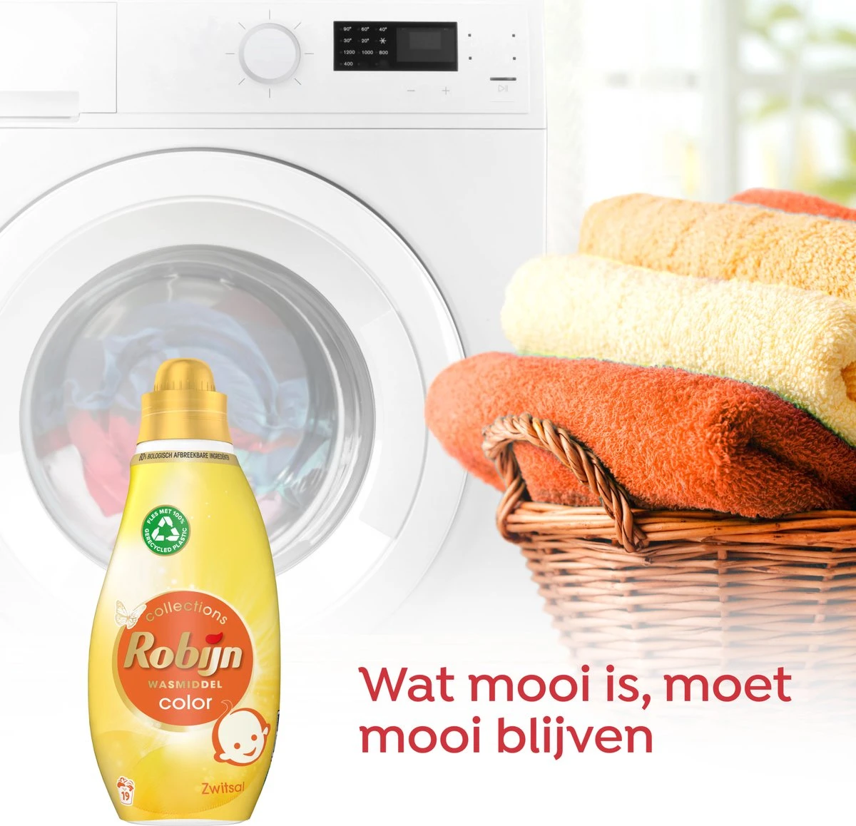 Robijn Klein & Krachtig Collections Color Zwitsal Vloeibaar Wasmiddel 19 Wasbeurten 4 Robijn Klein & Krachtig Collections Color Zwitsal Vloeibaar Wasmiddel 19 Wasbeurten - Afbeelding 4