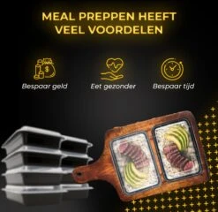 HGMD® Meal Prep Bakjes - 15 Stuks - 1 Compartiment - Lunchbox - Diepvriesbakjes - Vershoudbakjes - Plastic Bakjes Met Deksel - Magnetron Bakjes Met Deksel - Meal Prep - Vershouddoos - 1L - BPA Vrij -Levensproducten 1200x1167 7