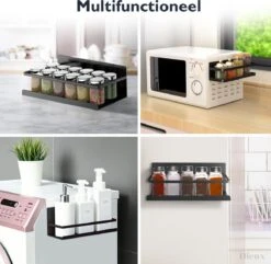 Dieux® - Magnetisch Kruidenrek - Ophangbaar Opbergrek - Keukenrek - Complete Set - Aanrecht Organiser - Badkamerrek - Wandrek - Staal - Zwart - Pasen 12 Dieux® - Magnetisch Kruidenrek - Ophangbaar Opbergrek - Keukenrek - Complete Set - Aanrecht Organiser - Badkamerrek - Wandrek - Staal - Zwart - Pasen -Levensproducten 1200x1170 7