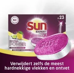 SUN® Sun All-In-1 Extra Power Lemon Vaatwastabletten - 6 X 23 Tabletten - Voordeelverpakking -Levensproducten 1200x1176 2