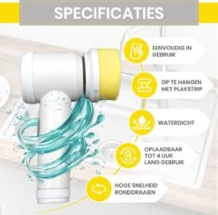 Lenga Elektrische Schoonmaakborstel - 5 In 1 Borstel - Oplaadbaar - Wasborstel - Schoonmaakmiddelen - Schrobborstels 15 Lenga Elektrische Schoonmaakborstel - 5 In 1 Borstel - Oplaadbaar - Wasborstel - Schoonmaakmiddelen - Schrobborstels -Levensproducten 1200x1179 7