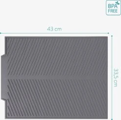 Navaris Siliconen Droogmat Met Afvoer - Aanrecht Droogmat Voor Afwas, Borden, Bestek, Glazen - Grijs 10 Navaris Siliconen Droogmat Met Afvoer - Aanrecht Droogmat Voor Afwas, Borden, Bestek, Glazen - Grijs -Levensproducten 1200x1184 3