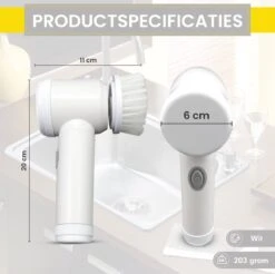 Lenga Elektrische Schoonmaakborstel - 5 In 1 Borstel - Oplaadbaar - Wasborstel - Schoonmaakmiddelen - Schrobborstels 11 Lenga Elektrische Schoonmaakborstel - 5 In 1 Borstel - Oplaadbaar - Wasborstel - Schoonmaakmiddelen - Schrobborstels -Levensproducten 1200x1197 24