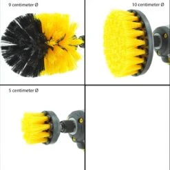 Merkloos Kibani 3 Delige Borstelset Voor Boormachine - Schrobborstel - Polypropyleen - Borstel Boormachine - Schuurborstel - Automatische Reiniging - Reinigingsborstels Voor Boormachine - Schoonmaakborstel -Levensproducten 1200x1198 60