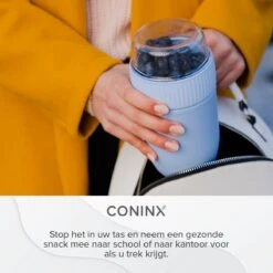 Coninx Yoghurtbeker To Go - Muesli Beker To Go - Lunchbeker - Mueslibeker 640ml ( 450ml+190ml ) - Blauw 19 Coninx Yoghurtbeker To Go - Muesli Beker To Go - Lunchbeker - Mueslibeker 640ml ( 450ml+190ml ) - Blauw -Levensproducten 1200x1200 1189