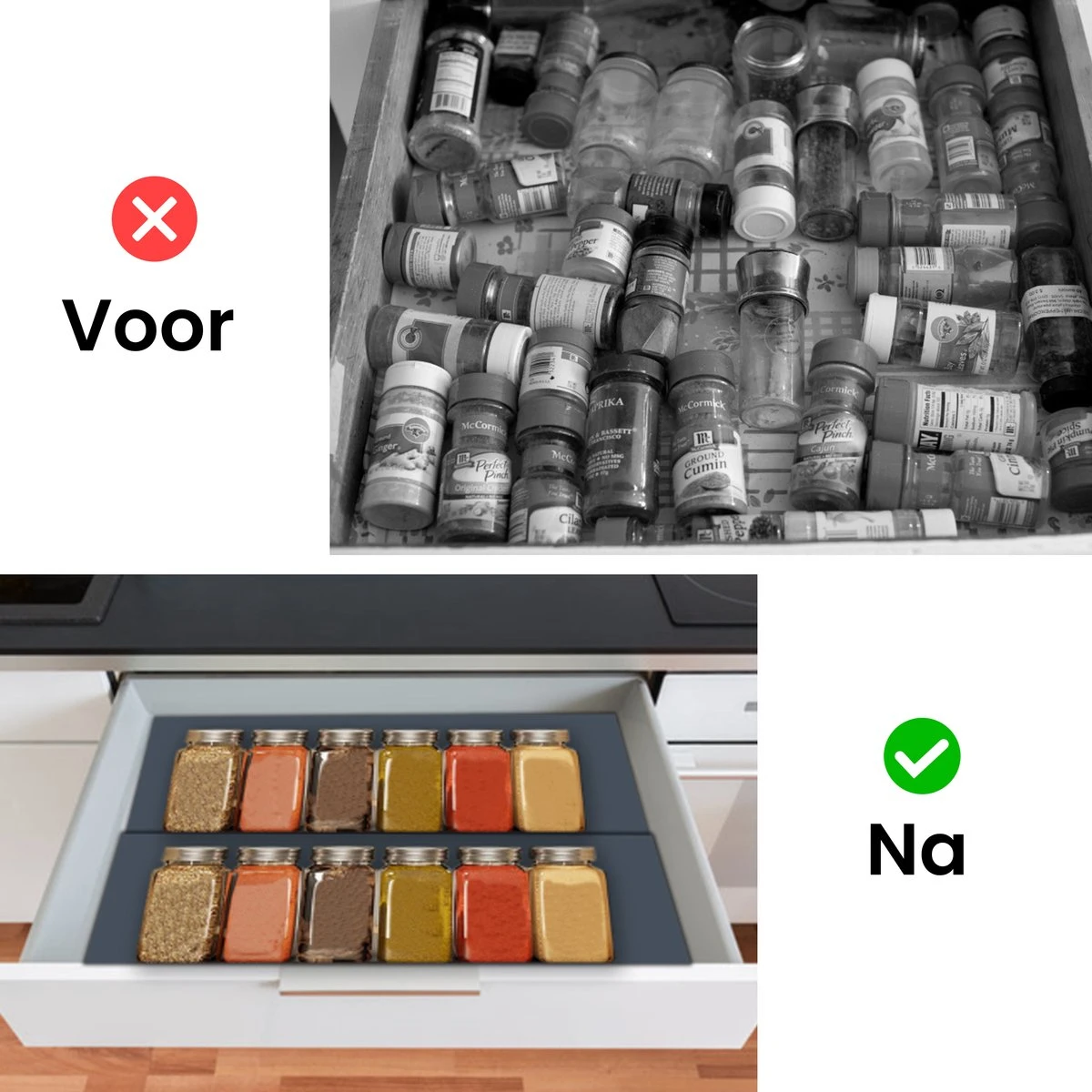 Kitchenful Kruidenrek Lade - Kruiden Organiser - 6 Stuks - Zwart - Verstelbaar - Metaal - Kruiden Opberger 8 Kitchenful Kruidenrek Lade - Kruiden Organiser - 6 Stuks - Zwart - Verstelbaar - Metaal - Kruiden Opberger - Afbeelding 8