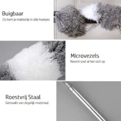 Vannons - Plumeau - Ragebol - Plumeau Uitschuifbaar Tot 245 Cm - Met Telescoopsteel - Wasbaar Microvezel - Grijs Wit 11 Vannons - Plumeau - Ragebol - Plumeau Uitschuifbaar Tot 245 Cm - Met Telescoopsteel - Wasbaar Microvezel - Grijs Wit -Levensproducten 1200x1200 1420