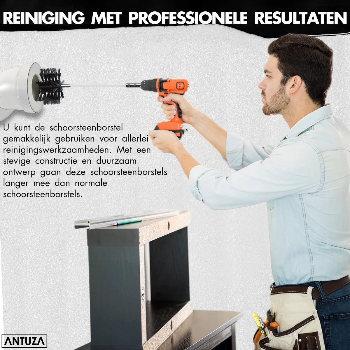 Antuza | Schoorsteenveegset | Schoorsteenreiniger | Schoorsteen Borstel | 9 Meter 2 Antuza | Schoorsteenveegset | Schoorsteenreiniger | Schoorsteen Borstel | 9 Meter - Afbeelding 2