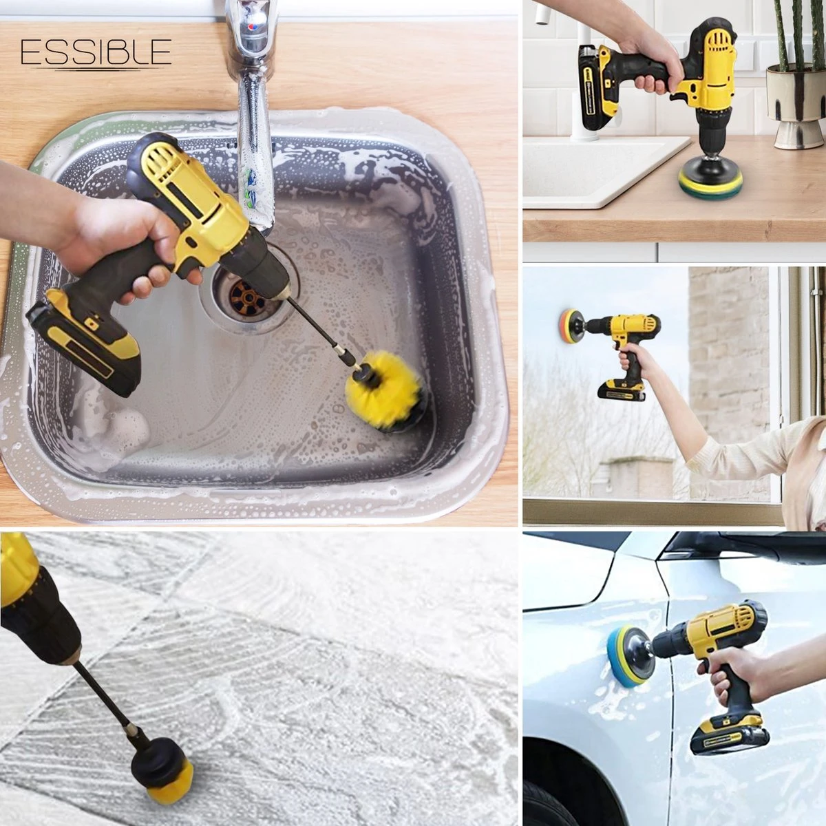 ESSIBLE Borstelboor - Set 20 Stuks - Schrobborstel - Polypropyleen - Borstel Boormachine - Schrobborstel - Schuurborstel - Automatische Reiniging - 20 Delige Borstelset Voor Boormachine 6 ESSIBLE Borstelboor - Set 20 Stuks - Schrobborstel - Polypropyleen - Borstel Boormachine - Schrobborstel - Schuurborstel - Automatische Reiniging - 20 Delige Borstelset Voor Boormachine - Afbeelding 6