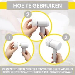 Lenga Elektrische Schoonmaakborstel - 5 In 1 Borstel - Oplaadbaar - Wasborstel - Schoonmaakmiddelen - Schrobborstels 12 Lenga Elektrische Schoonmaakborstel - 5 In 1 Borstel - Oplaadbaar - Wasborstel - Schoonmaakmiddelen - Schrobborstels -Levensproducten 1200x1200 1507