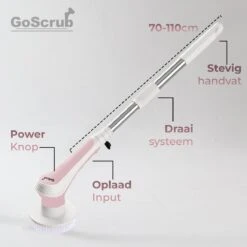 GoScrub® Elektrische Schoonmaakborstel – Elektrische Schrobber - Schrobborstel – Voor Badkamer Of Keuken – Schrobber Met Steel – Luiwagen – Polijstmachine - Roze 16 GoScrub® Elektrische Schoonmaakborstel – Elektrische Schrobber - Schrobborstel – Voor Badkamer Of Keuken – Schrobber Met Steel – Luiwagen – Polijstmachine - Roze -Levensproducten 1200x1200 1527