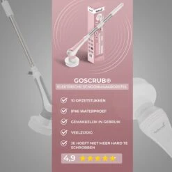 GoScrub® Elektrische Schoonmaakborstel – Elektrische Schrobber - Schrobborstel – Voor Badkamer Of Keuken – Schrobber Met Steel – Luiwagen – Polijstmachine - Roze 18 GoScrub® Elektrische Schoonmaakborstel – Elektrische Schrobber - Schrobborstel – Voor Badkamer Of Keuken – Schrobber Met Steel – Luiwagen – Polijstmachine - Roze -Levensproducten 1200x1200 1529