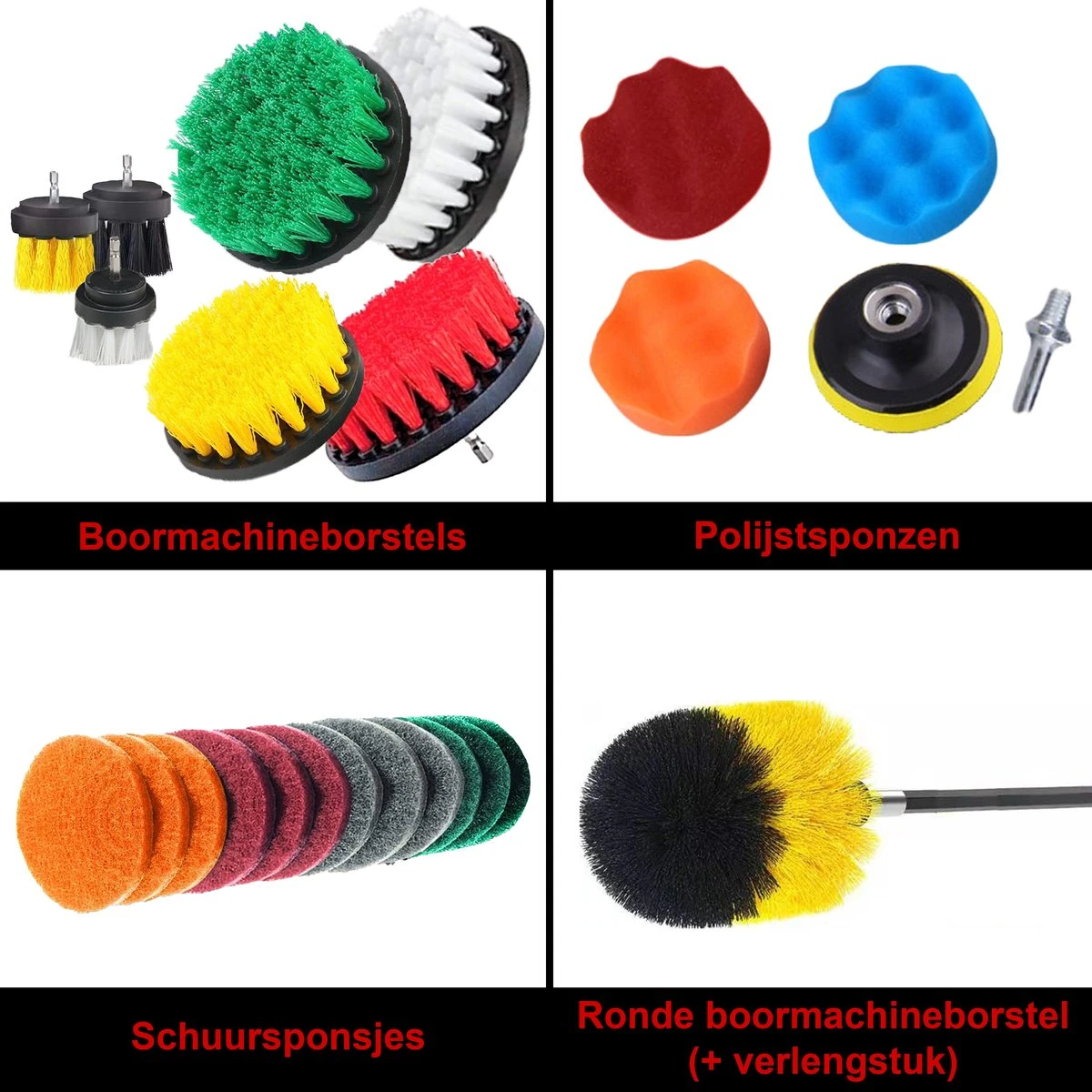 Borstelset Boormachine 25 Delig - Schuursponsjes- Schrobborstel – Boorborstel – Schuurborstel - Borstel Boormachine – Schoonmaakborstel – Reinigingsborstel – Tapijtreiniger - Borstelset 2 Borstelset Boormachine 25 Delig - Schuursponsjes- Schrobborstel – Boorborstel – Schuurborstel - Borstel Boormachine – Schoonmaakborstel – Reinigingsborstel – Tapijtreiniger - Borstelset - Afbeelding 2