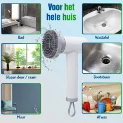 Elektrische Schoonmaakborstel - Schrobborstel - Handborstel - Schuurborstel - Schrobber - Badkamer - Toilet - Keuken 11 Elektrische Schoonmaakborstel - Schrobborstel - Handborstel - Schuurborstel - Schrobber - Badkamer - Toilet - Keuken -Levensproducten 1200x1200 1576