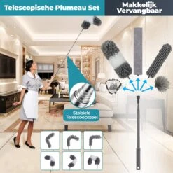 NovaBeau Plumeau Met Telescoopsteel – Microvezel Ragebol Uitschuifbaar - 9-delig Duster Set Met Voegenborstel – RVS Stoffer – Grijs Chenille Borstel – Wasbaar En Draaibaar 11 NovaBeau Plumeau Met Telescoopsteel – Microvezel Ragebol Uitschuifbaar - 9-delig Duster Set Met Voegenborstel – RVS Stoffer – Grijs Chenille Borstel – Wasbaar En Draaibaar -Levensproducten 1200x1200 1639