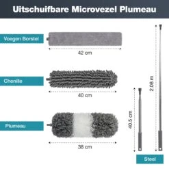 Novabeau® - Telescopische Plumeau – Plumeau Met Telescoopsteel – Ragebol – Uitschuifbaar – Grijs – 3-delige Set 10 Novabeau® - Telescopische Plumeau – Plumeau Met Telescoopsteel – Ragebol – Uitschuifbaar – Grijs – 3-delige Set -Levensproducten 1200x1200 1673