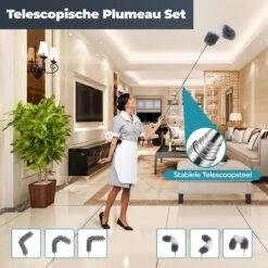 Novabeau® - Telescopische Plumeau – Plumeau Met Telescoopsteel – Ragebol – Uitschuifbaar – Grijs – 3-delige Set 11 Novabeau® - Telescopische Plumeau – Plumeau Met Telescoopsteel – Ragebol – Uitschuifbaar – Grijs – 3-delige Set -Levensproducten 1200x1200 1674