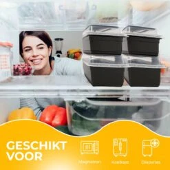 HGMD® Meal Prep Bakjes - 15 Stuks - 1 Compartiment - Lunchbox - Diepvriesbakjes - Vershoudbakjes - Plastic Bakjes Met Deksel - Magnetron Bakjes Met Deksel - Meal Prep - Vershouddoos - 1L - BPA Vrij -Levensproducten 1200x1200 1754