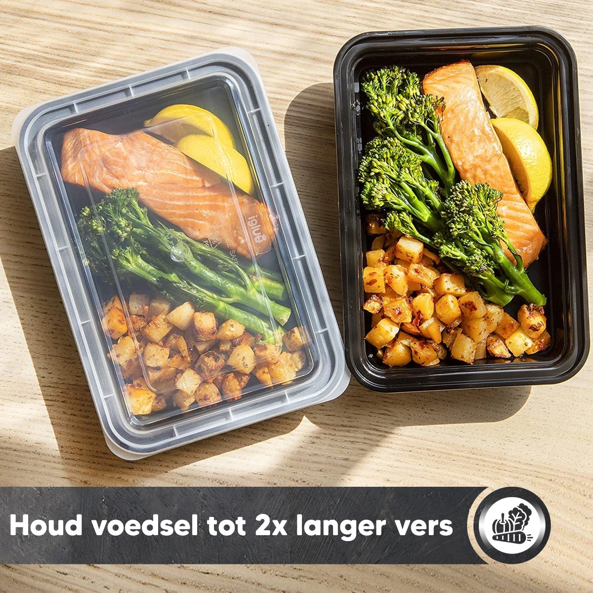 Bablue Meal Prep Bakjes - 7 Stuks - Met 7 Extra Dressingsbakjes - Vershoudbakjes Set Met Deksel - Plastic Bakjes Met Deksel - Lunchbox - Diepvriesbakjes - Bewaardozen Met Deksel - Geschikt Voor Diepvries Magnetron Vaatwasser - In Elkaar Te Stapelen 2 Bablue Meal Prep Bakjes - 7 Stuks - Met 7 Extra Dressingsbakjes - Vershoudbakjes Set Met Deksel - Plastic Bakjes Met Deksel - Lunchbox - Diepvriesbakjes - Bewaardozen Met Deksel - Geschikt Voor Diepvries Magnetron Vaatwasser - In Elkaar Te Stapelen - Afbeelding 2