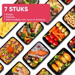Bablue Meal Prep Bakjes - 7 Stuks - Met 7 Extra Dressingsbakjes - Vershoudbakjes Set Met Deksel - Plastic Bakjes Met Deksel - Lunchbox - Diepvriesbakjes - Bewaardozen Met Deksel - Geschikt Voor Diepvries Magnetron Vaatwasser - In Elkaar Te Stapelen 23 Bablue Meal Prep Bakjes - 7 Stuks - Met 7 Extra Dressingsbakjes - Vershoudbakjes Set Met Deksel - Plastic Bakjes Met Deksel - Lunchbox - Diepvriesbakjes - Bewaardozen Met Deksel - Geschikt Voor Diepvries Magnetron Vaatwasser - In Elkaar Te Stapelen -Levensproducten 1200x1200 1793