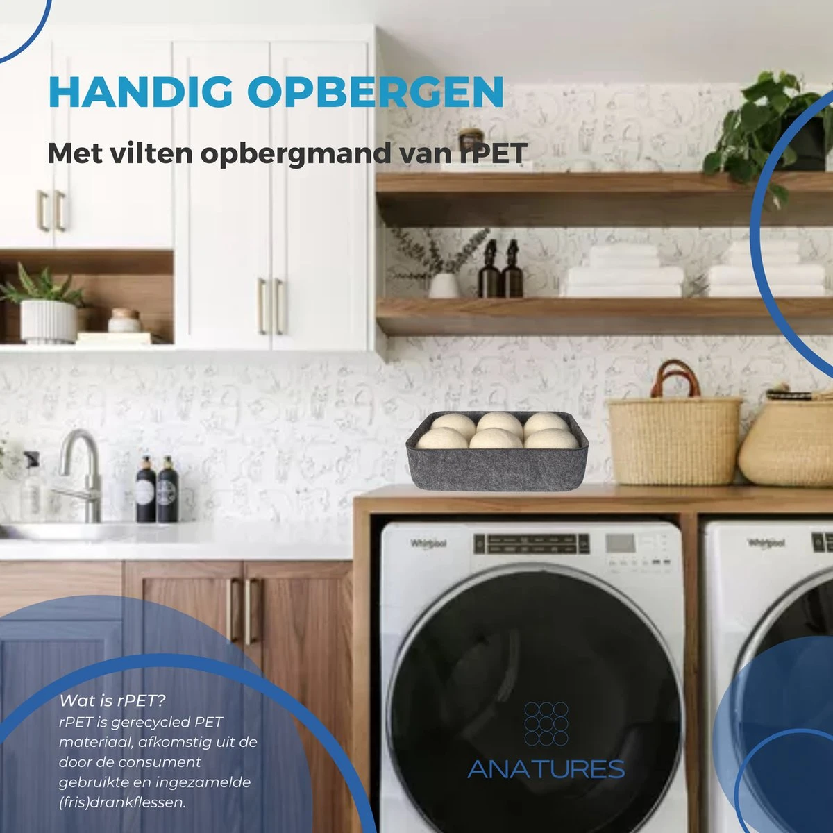 ANATURES Wollen XL Drogerballen 6 Stuks In Opbergmand – Herbruikbare Droogballen Wasdroger – Nieuw Zeelands RWS Schaapswol - Wasdrogerballen Duurzaam – Natuurlijke Wasverzachter 8 ANATURES Wollen XL Drogerballen 6 Stuks In Opbergmand – Herbruikbare Droogballen Wasdroger – Nieuw Zeelands RWS Schaapswol - Wasdrogerballen Duurzaam – Natuurlijke Wasverzachter - Afbeelding 8