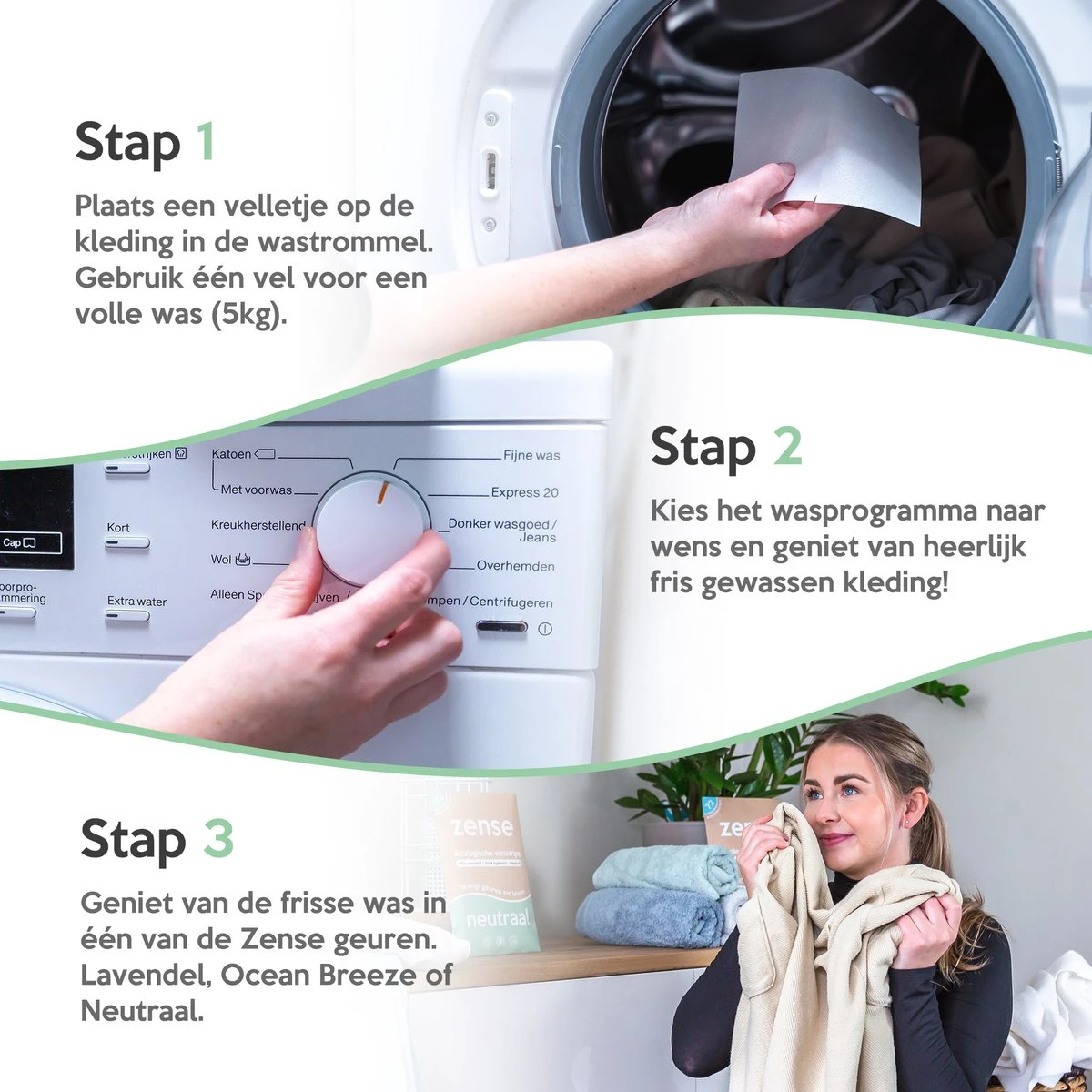 Zense Eco Wasmiddel Wasstrips - 72 Grote Wasbeurten - Lavendel - Wasmiddeldoekjes 9 Zense Eco Wasmiddel Wasstrips - 72 Grote Wasbeurten - Lavendel - Wasmiddeldoekjes - Afbeelding 9