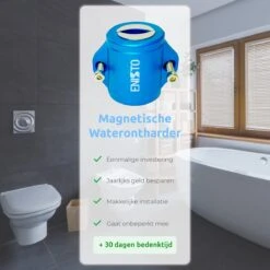 ENISTO® Magnetische Waterontharder Small – Waterontharder Magneet – Douchefilter – Waterontkalker – Waterverzachter – Antikalk – Blauw – RVS -Levensproducten 1200x1200 518
