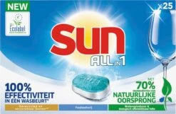 SUN® Sun All-in-1 Normaal Vaatwastabletten - 7 X 25 Tabletten - Voordeelverpakking -Levensproducten 1200x784