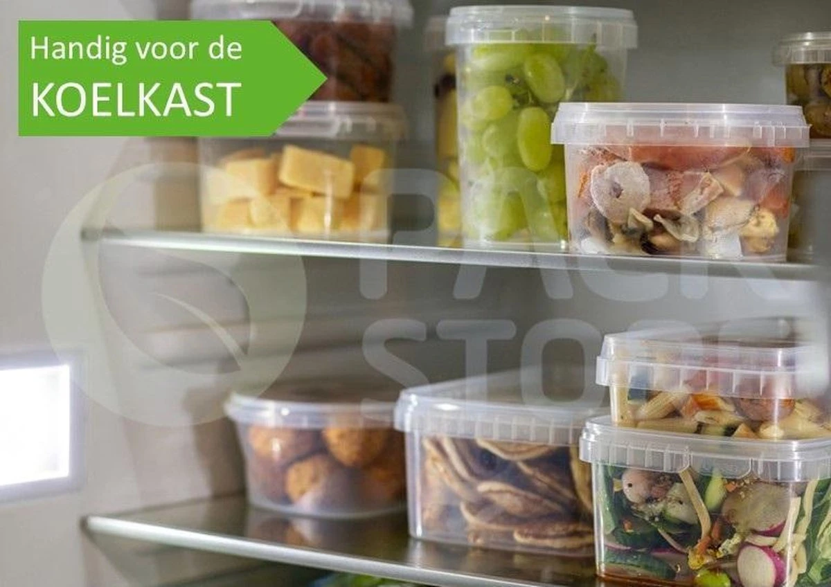 25 X Plastic Bakjes Met Deksel - 300 Ml - ø118mm - Vershoudbakjes- Meal Prep Bakjes - Transparant - Geschikt Voor Diepvries, Magnetron En Vaatwasser - Nederlandse Producent 10 25 X Plastic Bakjes Met Deksel - 300 Ml - ø118mm - Vershoudbakjes- Meal Prep Bakjes - Transparant - Geschikt Voor Diepvries, Magnetron En Vaatwasser - Nederlandse Producent - Afbeelding 10