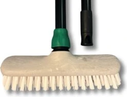 MAUS Luiwagen Met Steel - Schrobborstel 25 Cm. Polyamide Wit - Schrobber Met Steel - Made In EU