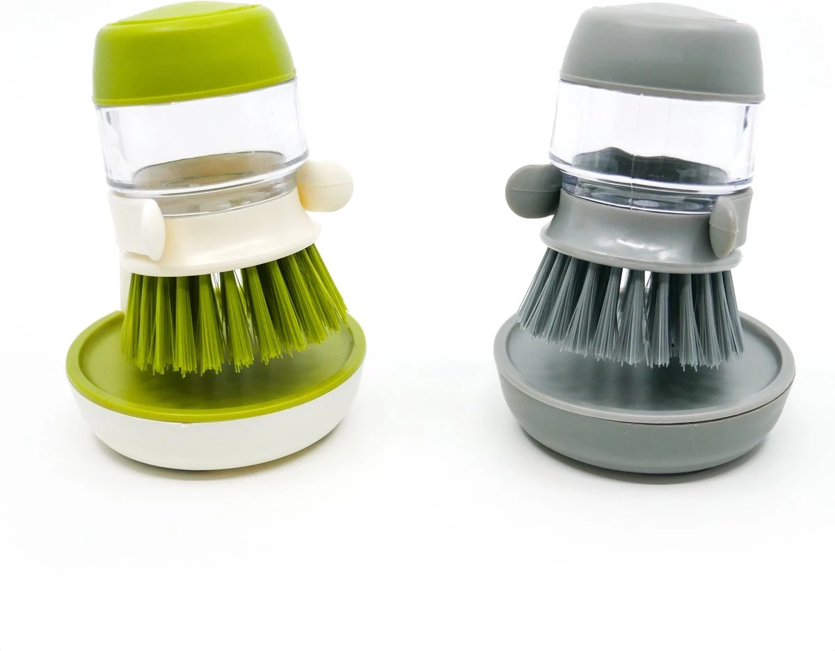 In Round Afwasborstel Met Zeepdispenser / Zeepreservoir – Inclusief Houder – Grijs – Afwas Borstel – Zeep Handborstel – Doseerpomp – Afwasmiddel Dispenser – Navulbaar 8 In Round Afwasborstel Met Zeepdispenser / Zeepreservoir – Inclusief Houder – Grijs – Afwas Borstel – Zeep Handborstel – Doseerpomp – Afwasmiddel Dispenser – Navulbaar - Afbeelding 8