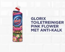 Glorix WC Powergel Toiletreiniger Pink Flower - 6 X 750 Ml - Voordeelverpakking -Levensproducten 1200x961