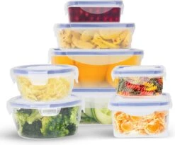 Niceey Meal Prep Bakjes - 8 Stuks - Vershoudbakjes Set Met Deksel - Magnetron Bakjes Met Deksel - Diepvriesbakjes - Plastic