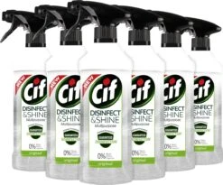 Cif Disinfect & Shine Original Desinfectie Spray - 6 X 500 Ml - Voordeelverpakking 12 Cif Disinfect & Shine Original Desinfectie Spray - 6 X 500 Ml - Voordeelverpakking -Levensproducten 1200x998 1