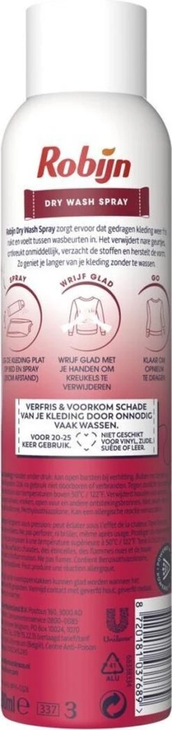 Robijn Pink Sensation Dry Wash Spray 200 Ml -Levensproducten 284x1200