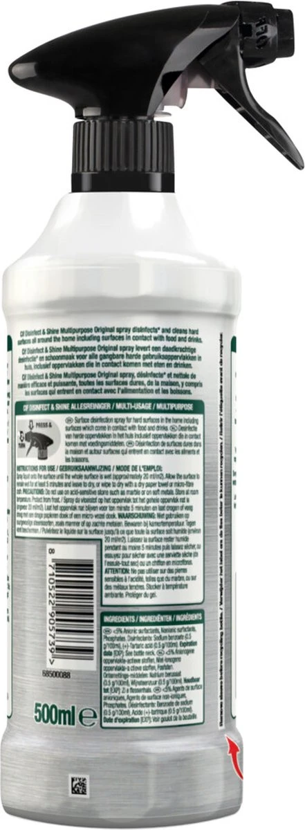 Cif Disinfect & Shine Original Desinfectie Spray - 6 X 500 Ml - Voordeelverpakking 2 Cif Disinfect & Shine Original Desinfectie Spray - 6 X 500 Ml - Voordeelverpakking - Afbeelding 2