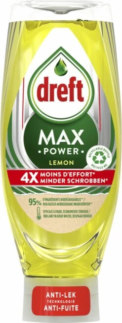 Dreft MaxPower - Lemon - Vloeibaar Afwasmiddel - Voordeelverpakking 8 X 640 Ml 15 Dreft MaxPower - Lemon - Vloeibaar Afwasmiddel - Voordeelverpakking 8 X 640 Ml -Levensproducten 454x1200