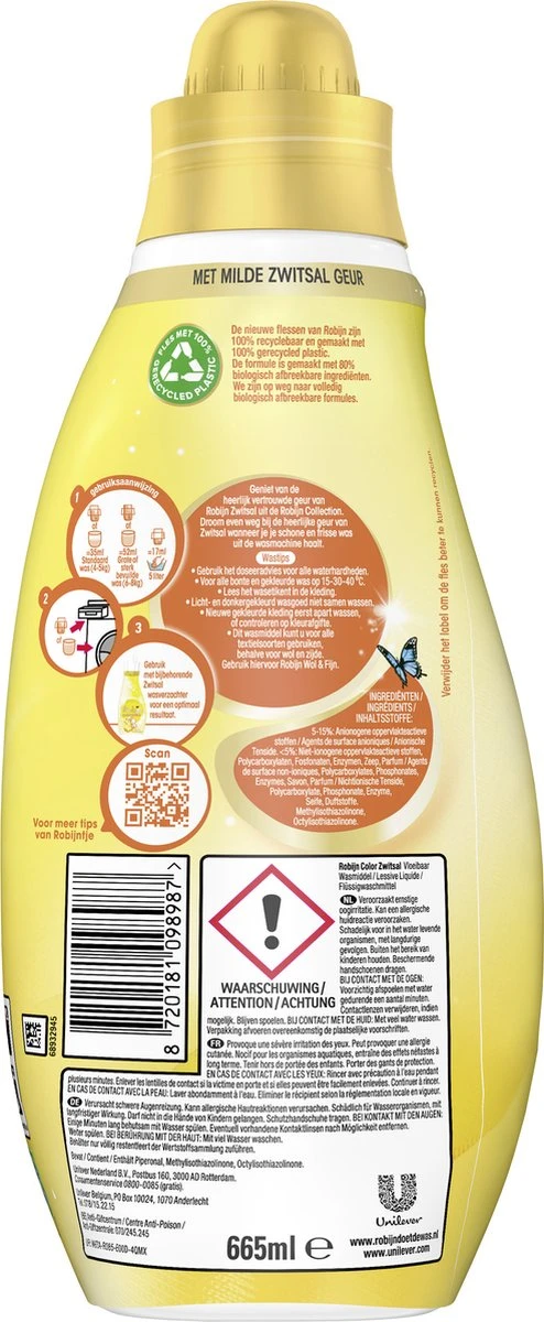 Robijn Klein & Krachtig Collections Color Zwitsal Vloeibaar Wasmiddel 19 Wasbeurten 3 Robijn Klein & Krachtig Collections Color Zwitsal Vloeibaar Wasmiddel 19 Wasbeurten - Afbeelding 3