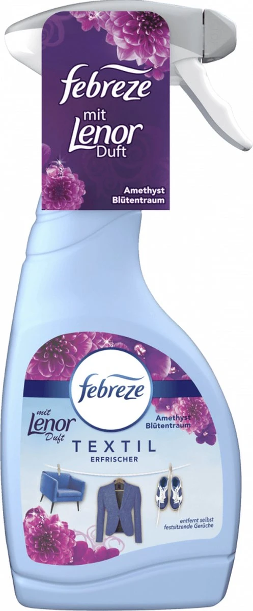 Febreze Textielverfrisser Spray | Met De Geur Van Lenor | Amethist & Bloemen Boeket | 500ml | Verwijderd Nare Geuren 1 Febreze Textielverfrisser Spray | Met De Geur Van Lenor | Amethist & Bloemen Boeket | 500ml | Verwijderd Nare Geuren