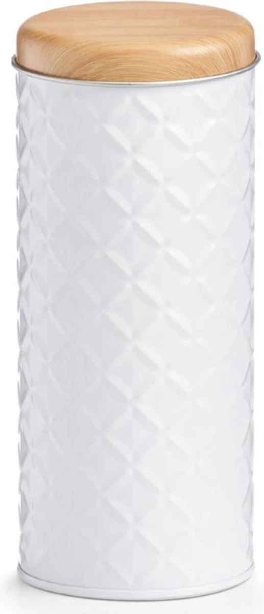 2x Bewaar/voorraad Blikken Koffiepads Wit 18 X 7,5 Cm 1 Liter 2 2x Bewaar/voorraad Blikken Koffiepads Wit 18 X 7,5 Cm 1 Liter - Afbeelding 2