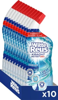 Witte Reus Toiletreiniger - Kracht Actief Gel Oceaan - Voordeelverpakking 10 X 700ml