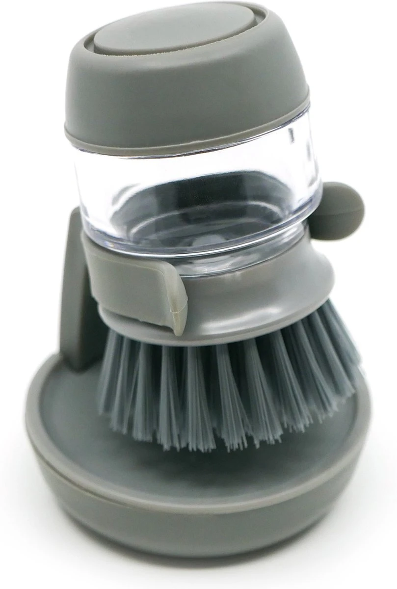 In Round Afwasborstel Met Zeepdispenser / Zeepreservoir – Inclusief Houder – Grijs – Afwas Borstel – Zeep Handborstel – Doseerpomp – Afwasmiddel Dispenser – Navulbaar 1 In Round Afwasborstel Met Zeepdispenser / Zeepreservoir – Inclusief Houder – Grijs – Afwas Borstel – Zeep Handborstel – Doseerpomp – Afwasmiddel Dispenser – Navulbaar