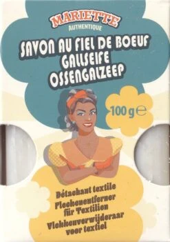 Levensproducten 17 Authentieke Ossengalzeep - Vlekkenverwijderaar Voor Textiel - 100g - Mariette.