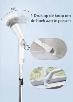 Elektrische Scrubber - Veelzijdige Schrobborstel - Elektrische Schoonmaakborstel - Binnen En Buiten Schoonmaken 9 Elektrische Scrubber - Veelzijdige Schrobborstel - Elektrische Schoonmaakborstel - Binnen En Buiten Schoonmaken -Levensproducten 859x1200 6