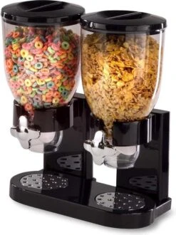 MikaMax Cornflakes Dispenser - Voorraadbus - Cornflakes Voorraadpot - Ontbijt Granendispenser - Zwart - 2 X 500 Gram 8 MikaMax Cornflakes Dispenser - Voorraadbus - Cornflakes Voorraadpot - Ontbijt Granendispenser - Zwart - 2 X 500 Gram -Levensproducten 899x1200 17
