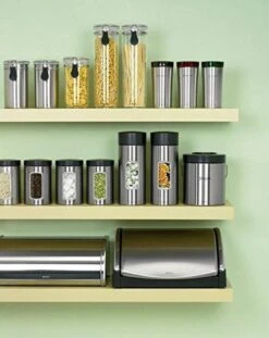 Brabantia Voorraadbus - 1,4 L - Matt Steel Fingerprint Proof / Matt Black Deksel - Met Venster 14 Brabantia Voorraadbus - 1,4 L - Matt Steel Fingerprint Proof / Matt Black Deksel - Met Venster -Levensproducten 952x1200 1